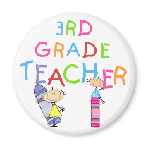Crayons 3rd Grade Teacher Tshirts and Gifts Magnet