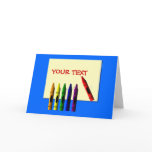 Crayons Colour My Name Greeting Card 2