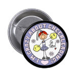 Crazy About Cheerleading T-shirts and Gifts Pin
