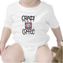 Crazy about Coffee black Infant Onesie T-shirt