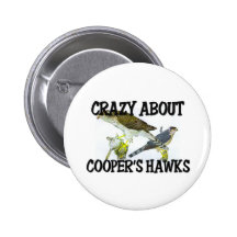 Crazy About Cooper's Hawks Pins