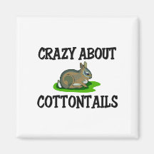 Crazy About Cottontails Refrigerator Magnet