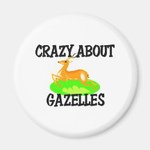Crazy About Gazelles Refrigerator Magnets