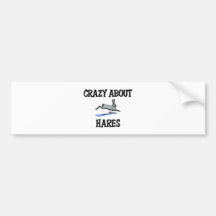 Crazy About Hares Bumper Sticker