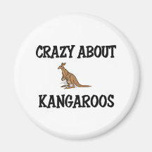 Crazy About Kangaroos Magnet