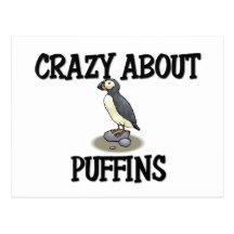 Crazy About Puffins Post Card