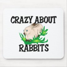 Crazy About Rabbits Mouse Pads
