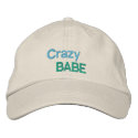 CRAZY BABE cap embroidered hats