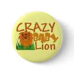 Crazy Baby Lion Button