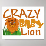 crazy baby lion print