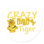 crazy baby tiger stickers
