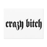 Crazy Bitch postcards