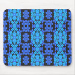 Crazy Blue Stylised Daisy Patterned Mousepad