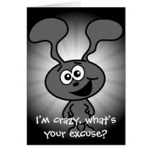 Crazy Bunny Card