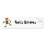Crazy Cartoon Dancing Monkey Bumper Sticker