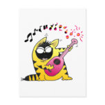 Crazy Cat Guitarist postcards