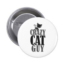 Crazy Cat Guy Pins