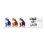Crazy Cat Lady bumper stickers