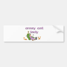 Crazy Cat Lady Bumper Stickers