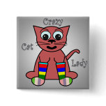 Crazy Cat Lady buttons