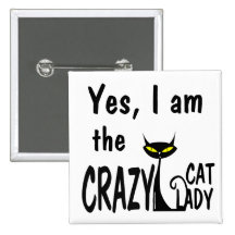 Crazy Cat Lady Buttons
