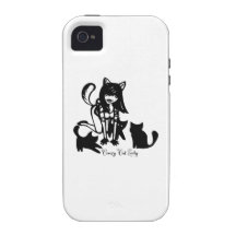 Crazy Cat Lady iPhone 4 Cases