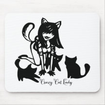 Crazy Cat Lady Mousepad