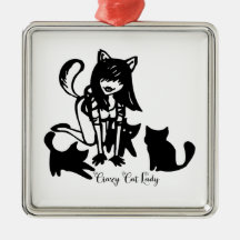 Crazy Cat Lady Ornament