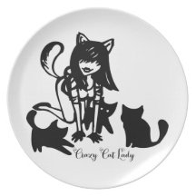 Crazy Cat Lady Plate