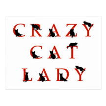 Crazy Cat Lady Post Cards