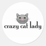 Crazy Cat Lady Round Sticker