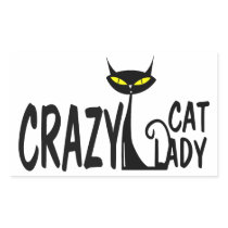 Crazy Cat Lady Rectangle Sticker