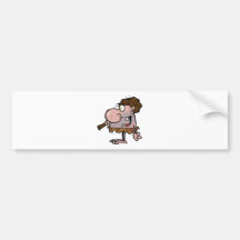 Crazy Caveman Bumper Stickers