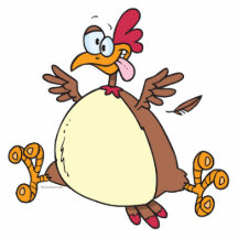 crazy chicken hen cartoon cut out