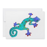 Crazy Colourful Lizard invitations
