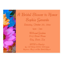 "Crazy Daisies" (1) - Bridal Shower Invitation Postcards