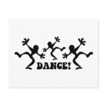 Crazy Dancers Dancing postcards