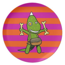 Crazy Dino Party Plate