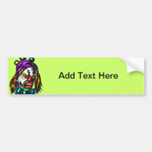 Crazy Evil Clown Bumper Stickers