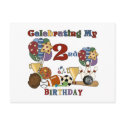 Crazy For Sports 2nd Birthday T-shirts and Gifts postcards