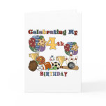 Crazy For Sports 4th Birthday T-shirts and Gifts cards