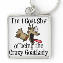 Crazy Goat Lady GetYerGoat Key Chains