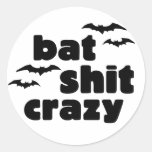 Crazy Halloween Round Sticker