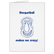 Crazy Head Racquetball Card