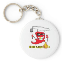 Crazy Hot Chef Keychain