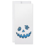 Crazy Jack O Lantern Pumpkin Face Blue rack cards
