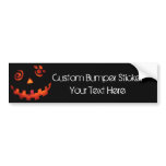 Crazy Jack O Lantern Pumpkin Face Orange bumper stickers