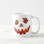 Crazy Jack O Lantern Pumpkin Face Orange Mug