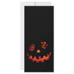Crazy Jack O Lantern Pumpkin Face Orange Rack Card