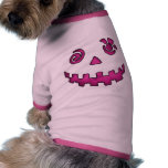 Crazy Jack O Lantern Pumpkin Face Pink Dog Clothes